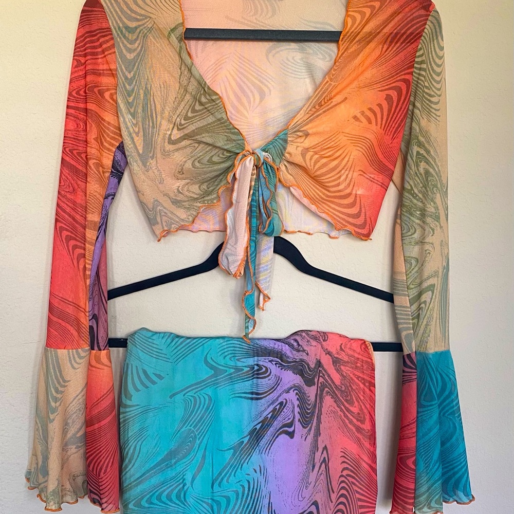 Two piece skirt set